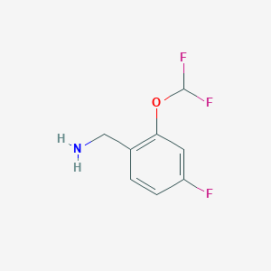 molecular formula C8H8F3NO B13524577 (2-(Difluoromethoxy)-4-fluorophenyl)methanamine 