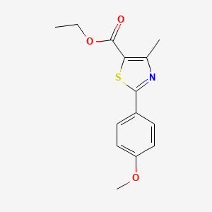 molecular formula C14H15NO3S B1352458 Ethyl 2-(4-methoxyphenyl)-4-methyl-1,3-thiazole-5-carboxylate CAS No. 54032-88-1
