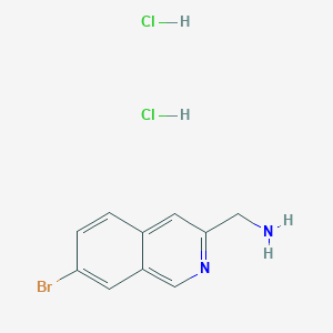 molecular formula C10H11BrCl2N2 B13524585 1-(7-Bromoisoquinolin-3-yl)methanaminedihydrochloride 