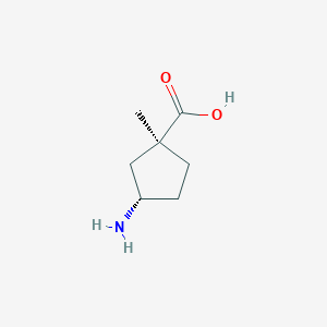 molecular formula C7H13NO2 B13524589 Rel-(1S,3S)-3-amino-1-methylcyclopentane-1-carboxylic acid 