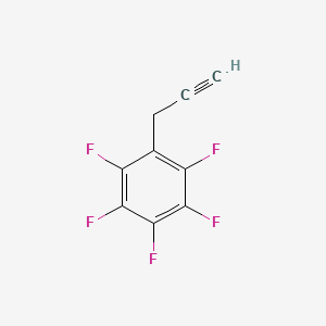 molecular formula C9H3F5 B13524594 1,2,3,4,5-Pentafluoro-6-(prop-2-yn-1-yl)benzene 