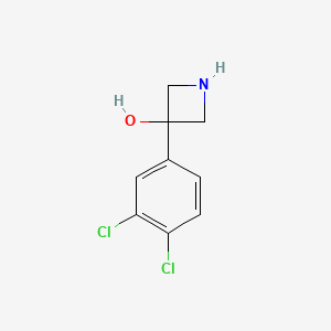 molecular formula C9H9Cl2NO B13524601 3-(3,4-Dichlorophenyl)azetidin-3-ol 