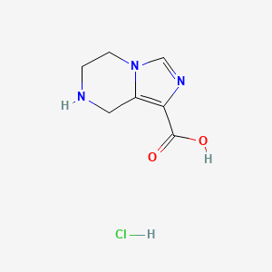 molecular formula C7H10ClN3O2 B13524623 5,6,7,8-Tetrahydroimidazo[1,5-a]pyrazine-1-carboxylic acid hydrochloride 