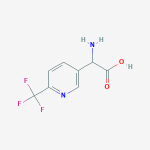 molecular formula C8H7F3N2O2 B13524624 2-Amino-2-(6-(trifluoromethyl)pyridin-3-YL)acetic acid 