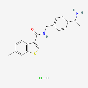 N-{[4-(1-aminoethyl)phenyl]methyl}-6-methyl-1-benzothiophene-3-carboxamide hydrochloride