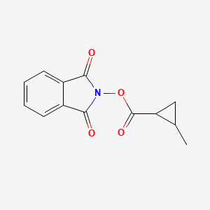 molecular formula C13H11NO4 B13524644 (1,3-dioxoisoindol-2-yl) 2-methylcyclopropane-1-carboxylate 