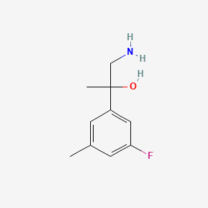 molecular formula C10H14FNO B13524652 1-Amino-2-(3-fluoro-5-methylphenyl)propan-2-ol 