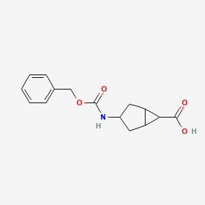 molecular formula C15H17NO4 B13524658 3-(((Benzyloxy)carbonyl)amino)bicyclo[3.1.0]hexane-6-carboxylic acid 