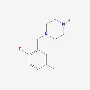 molecular formula C12H17FN2 B13524665 1-(2-Fluoro-5-methylbenzyl)piperazine 