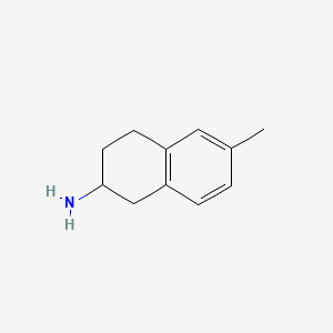 molecular formula C11H15N B13524666 6-Methyl-1,2,3,4-tetrahydronaphthalen-2-amine 