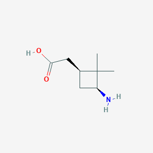 molecular formula C8H15NO2 B13524677 2-[(1S,3S)-3-amino-2,2-dimethylcyclobutyl]acetic acid CAS No. 6331-07-3