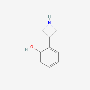 molecular formula C9H11NO B13524684 2-(Azetidin-3-yl)phenol 