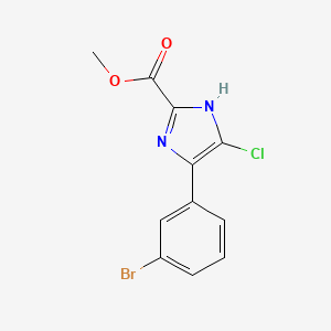 molecular formula C11H8BrClN2O2 B13524702 methyl5-(3-bromophenyl)-4-chloro-1H-imidazole-2-carboxylate 