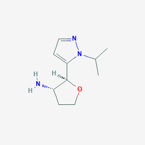 molecular formula C10H17N3O B13524710 (2S,3S)-2-[1-(propan-2-yl)-1H-pyrazol-5-yl]oxolan-3-amine 