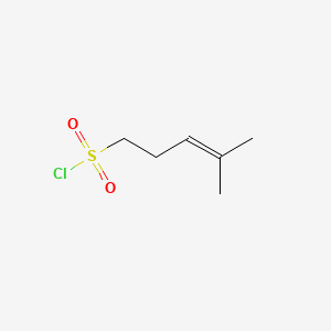 molecular formula C6H11ClO2S B13524729 4-Methyl-3-pentene-1-sulfonyl Chloride 