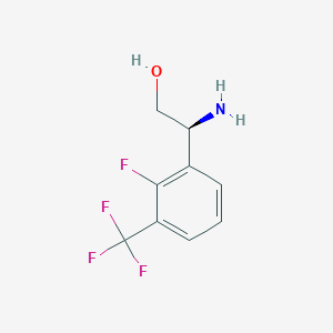 molecular formula C9H9F4NO B13524749 (S)-2-Amino-2-(2-fluoro-3-(trifluoromethyl)phenyl)ethan-1-ol 