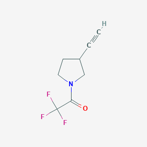 molecular formula C8H8F3NO B13524764 1-(3-Ethynylpyrrolidin-1-yl)-2,2,2-trifluoroethan-1-one 