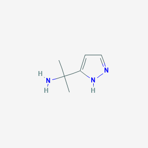 molecular formula C6H11N3 B13524767 2-(1H-Pyrazol-3-yl)propan-2-amine 