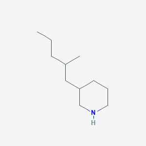 molecular formula C11H23N B13524769 3-(2-Methylpentyl)piperidine 