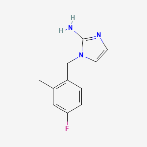 molecular formula C11H12FN3 B13524771 1-(4-Fluoro-2-methylbenzyl)-1h-imidazol-2-amine 