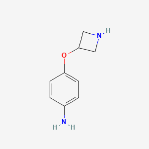 molecular formula C9H12N2O B13524794 4-(3-Azetidinyloxy)benzenamine 