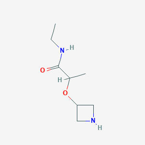 molecular formula C8H16N2O2 B13524824 2-(azetidin-3-yloxy)-N-ethylpropanamide 