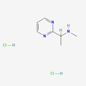 molecular formula C7H13Cl2N3 B13524849 Methyl[1-(pyrimidin-2-yl)ethyl]aminedihydrochloride CAS No. 2839143-25-6