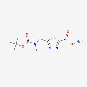 Sodium5-({[(tert-butoxy)carbonyl](methyl)amino}methyl)-1,3,4-thiadiazole-2-carboxylate