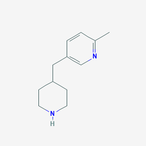 molecular formula C12H18N2 B13524906 2-Methyl-5-(piperidin-4-ylmethyl)pyridine 