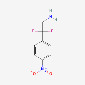 molecular formula C8H8F2N2O2 B13524907 2,2-Difluoro-2-(4-nitrophenyl)ethanamine 