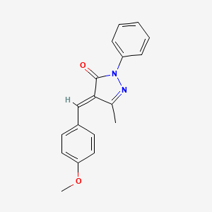 molecular formula C18H16N2O2 B1352492 (4E)-4-(4-methoxybenzylidene)-5-methyl-2-phenyl-2,4-dihydro-3H-pyrazol-3-one 