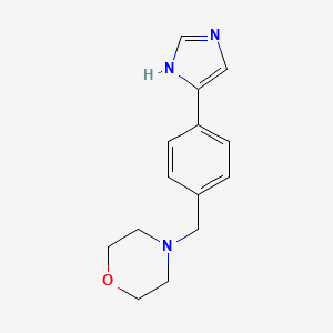 molecular formula C14H17N3O B13524921 4-[[4-(1H-imidazol-5-yl)phenyl]methyl]morpholine 