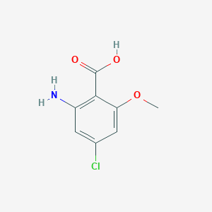 molecular formula C8H8ClNO3 B13524928 2-Amino-4-chloro-6-methoxybenzoicacid 