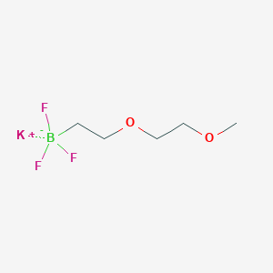 molecular formula C5H11BF3KO2 B13524936 Potassium trifluoro(2-(2-methoxyethoxy)ethyl)borate 