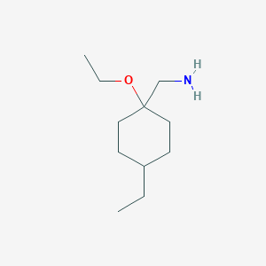 molecular formula C11H23NO B13524952 (1-Ethoxy-4-ethylcyclohexyl)methanamine 