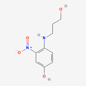 molecular formula C9H12N2O4 B1352497 4-[(3-羟基丙基)氨基]-3-硝基苯酚 CAS No. 92952-81-3
