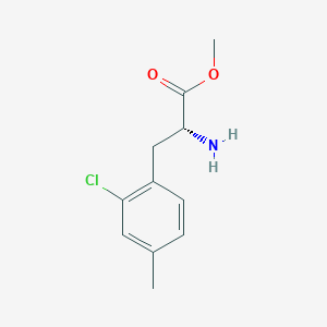 molecular formula C11H14ClNO2 B13524973 Methyl (R)-2-amino-3-(2-chloro-4-methylphenyl)propanoate 