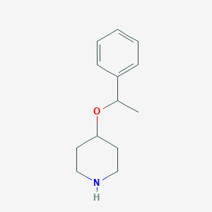 molecular formula C13H19NO B13524993 4-(1-Phenylethoxy)piperidine 