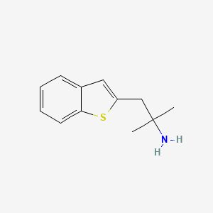 molecular formula C12H15NS B13524995 1-(1-Benzothiophen-2-yl)-2-methylpropan-2-amine 