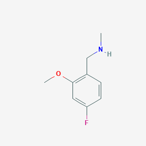 molecular formula C9H12FNO B13525012 [(4-Fluoro-2-methoxyphenyl)methyl](methyl)amine 