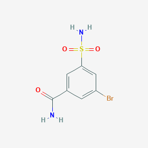 molecular formula C7H7BrN2O3S B13525019 3-Bromo-5-sulfamoylbenzamide 