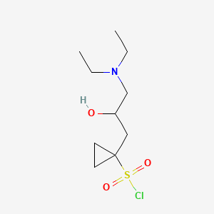 1-(3-(Diethylamino)-2-hydroxypropyl)cyclopropane-1-sulfonyl chloride