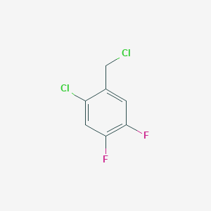 molecular formula C7H4Cl2F2 B13525077 2-Chloro-4,5-difluorobenzyl chloride 