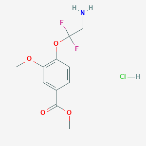 molecular formula C11H14ClF2NO4 B13525090 Methyl 4-(2-amino-1,1-difluoroethoxy)-3-methoxybenzoate hydrochloride 