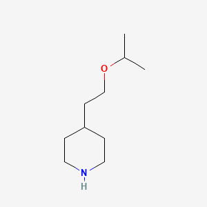 molecular formula C10H21NO B13525098 4-[2-(1-Methylethoxy)ethyl]piperidine CAS No. 70724-73-1