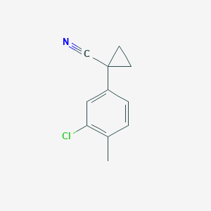 molecular formula C11H10ClN B13525130 1-(3-Chloro-4-methylphenyl)cyclopropanecarbonitrile 