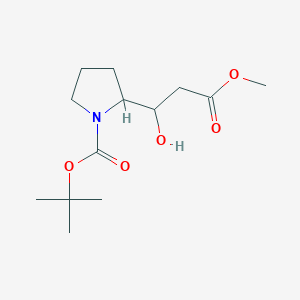 molecular formula C13H23NO5 B13525147 (S)-tert-Butyl 2-((S)-1-hydroxy-3-methoxy-3-oxopropyl)pyrrolidine-1-carboxylate 