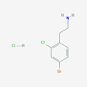 molecular formula C8H10BrCl2N B13525162 2-(4-Bromo-2-chlorophenyl)ethan-1-aminehydrochloride 