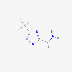 molecular formula C9H18N4 B13525177 1-(3-(Tert-butyl)-1-methyl-1h-1,2,4-triazol-5-yl)ethan-1-amine 