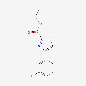 molecular formula C12H10BrNO2S B1352520 4-(3-溴苯基)-1,3-噻唑-2-羧酸乙酯 CAS No. 871673-11-9